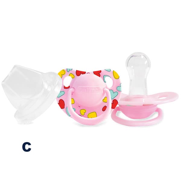 OPTIMAL OBP-0106 ROUND NIPPLE SILICONE PACIFIER 6+