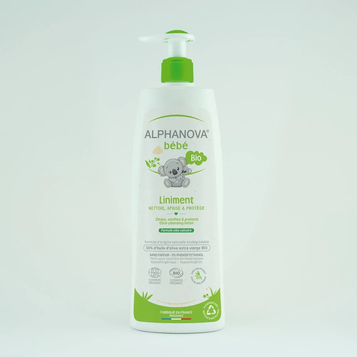 ORGANIC LINIMENT FOR BABY CHANGE 500ML | ALPHANOVA BÉBÉ