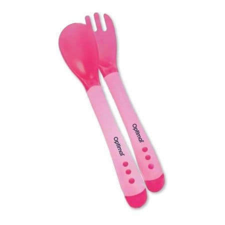 OPTIMAL OPB-1012 SOFT GRIP HANDLE SPOON & FORK SET