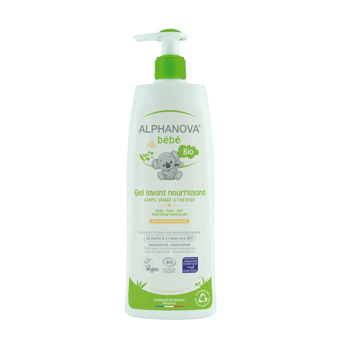 SULFATE-FREE NOURISHING FOAMING GEL 500ML | ALPHANOVA BÉBÉ