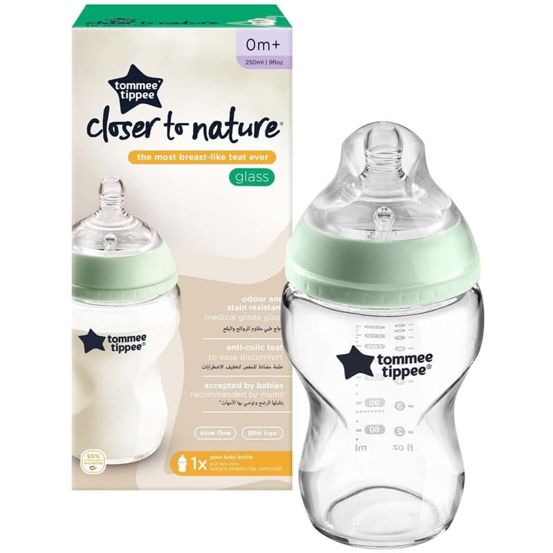 TOMMEE TIPPEE- 422438- Closer To Nature- Glass Baby Bottle 250ML