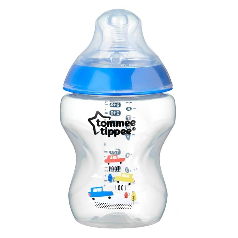 TOMMEE TIPPEE- 422501- CLOSER TO NATURE -DECORATIVE FEEDING BOTTLE 260ML BLUE