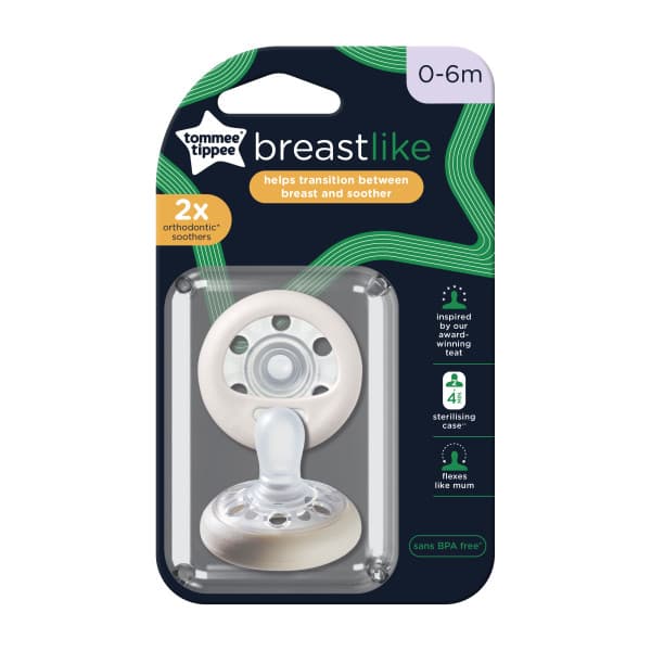 TOMMEE TIPPEE- 433440- CLOSER TO NATURE -BREAST LIKE SOOTHERS PACIFIERS