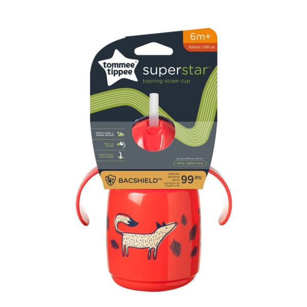 TOMMEE TIPPEE- 447805-TRAINER STRAW 300ML 6+
