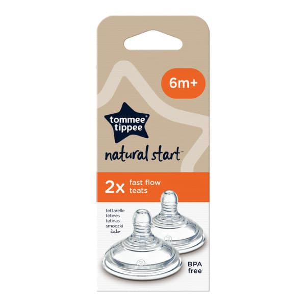 TOMMEE TIPPEE- 421124-CLOSER TO NATURE-FAST FLOW TEATS 6+
