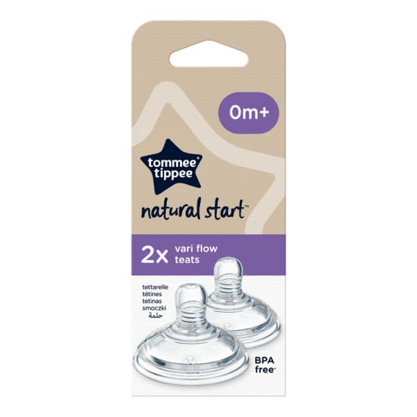 TOMMEE TIPPEE- 424587 CLOSER TO NATURE -VARIABLE FLOW TEATS-0m