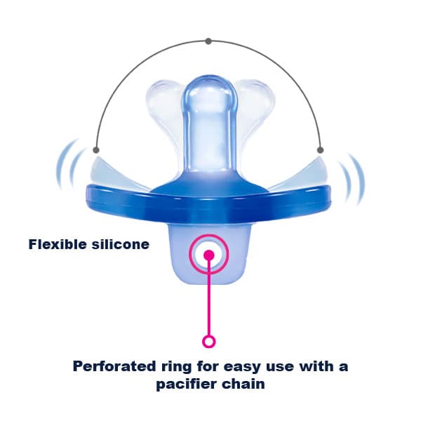 OPTIMAL OPB-1444 ROUND NIPPLE SILICONE PACIFIER 0+