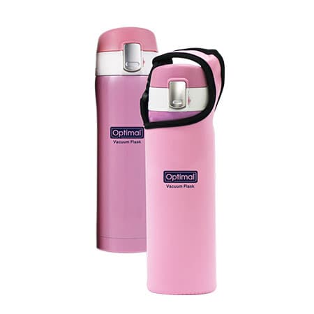OPTIMAL OPB-1136 STAINLESS STEEL VACUUM FLASK PINK 480ML