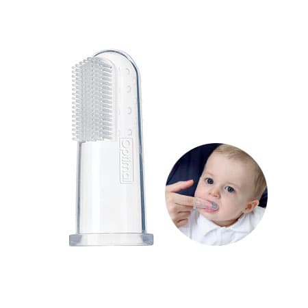 OPTIMAL OPB-0275 BABY FINGER SILICONE TOOTHBRUSH/TEETHER