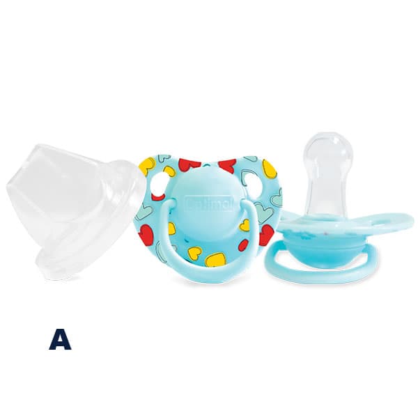 OPTIMAL-0105 ROUND NIPPLE SILICONE PACIFIER-0+