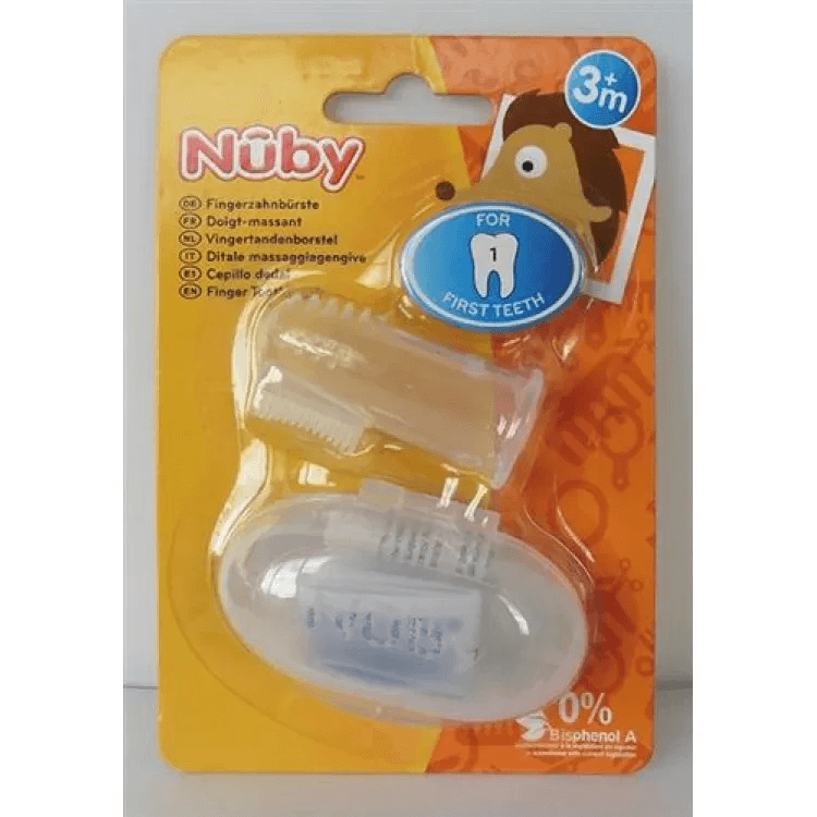 NUBY-106683 ORAL MASSAGER AND FINGER TOOTHBRUSH 3M+