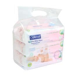 OPTIMAL OPO-539 SENSITIVE BABY WIPES 3 PCS IN 1 PACK