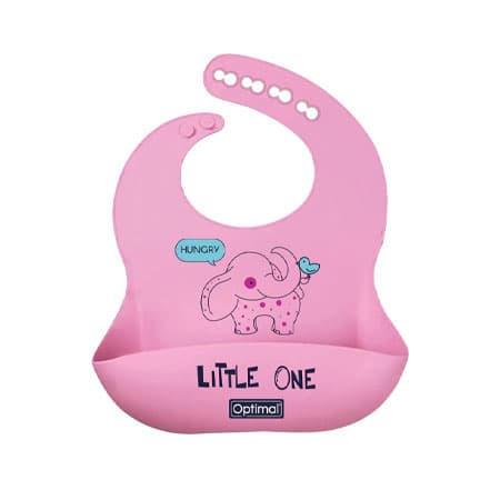 OPTIMAL OPB-1129 SILICONE BABY BIB PINK
