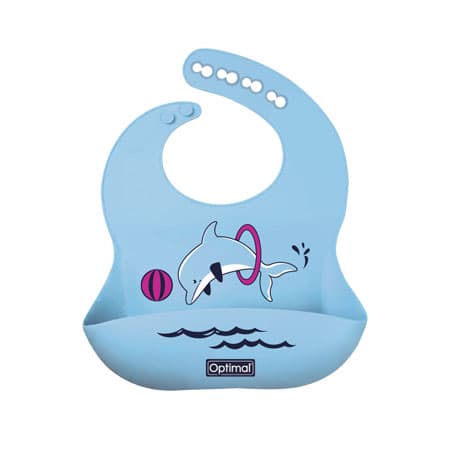 OPTIMAL OPB-1130 SILICONE BABY BIB BLUE