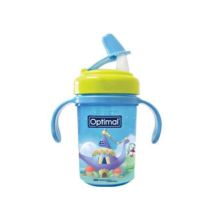 OPTIMAL OPB-1084 SILICONE SPOUT CUP WITH HANDLE 12+(240ML)