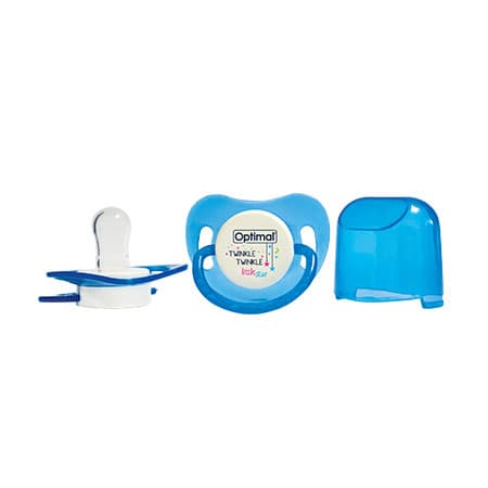 OPTIMAL OPB-1066 ROUND NIPPLE SILICONE PACIFIER 0+