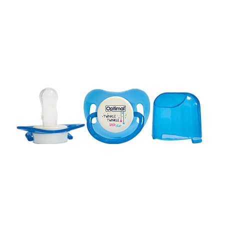 OPTIMAL OPB-1067 ROUND NIPPLE SILICONE PACIFIER 6m+