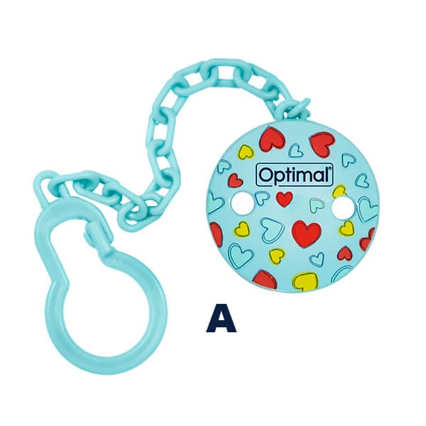 OPTIMAL OPB-1042 PACIFIER HOLDER WITH PLASTIC CLIP