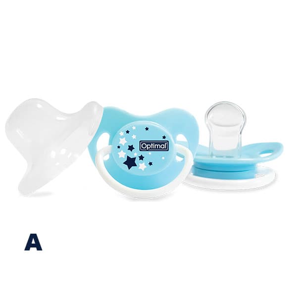 OPTIMAL OPB-1047 ORTHODONTIC SILICONE PACIFIER 0+