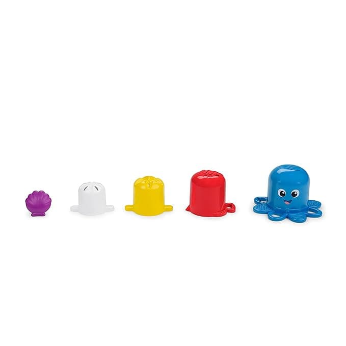 Baby Einstein-099467 Ocean Explorers Opus’s Stack & Stream Sensory Stacking Cups, 3 M+
