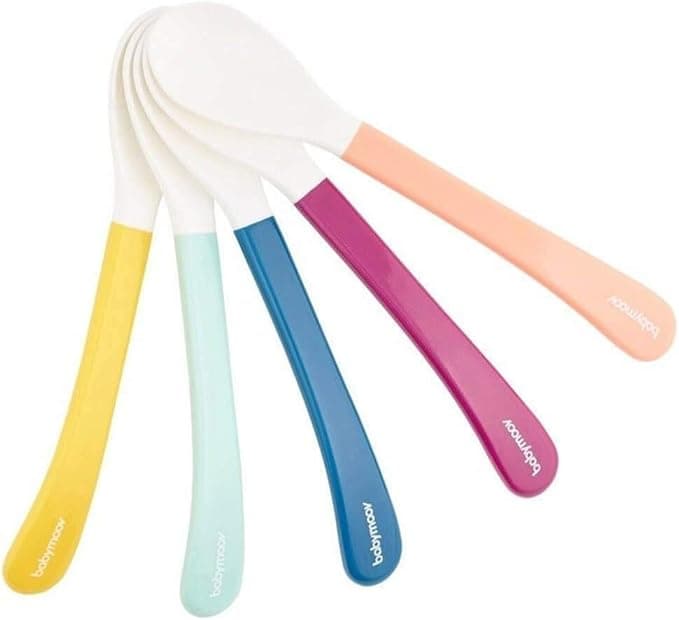 Babymoov-088853 5 White head Spoons Multicolor