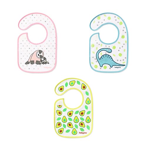 Babyono- 088714 Terry Baby Bib I Eat & Grow