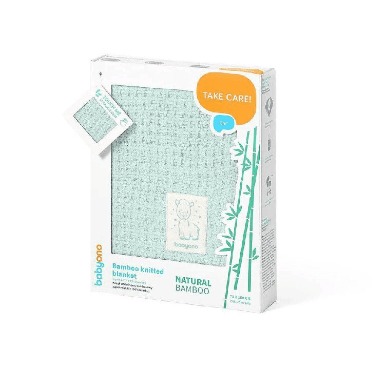 Babyono-088686 Bamboo knitted Blanket Mint