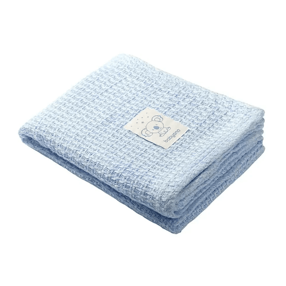 Babyono-088685 Bamboo knitted Blanket Blue