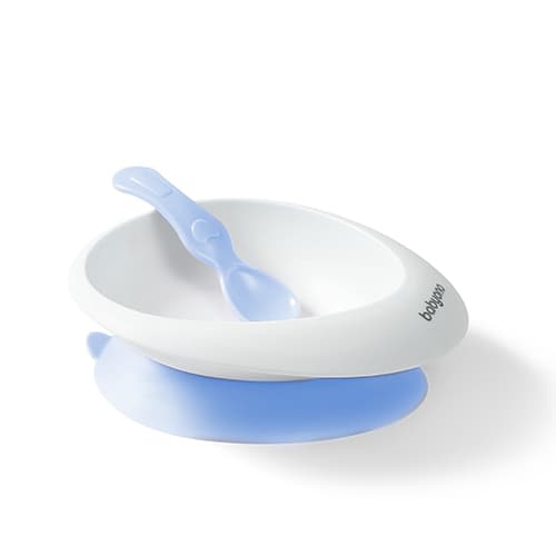 Babyono-088706 Bowl With Suction Cup And Spoon Blue
