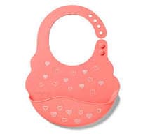 Babyono–102371 Silicone Bib with Adjustable Closure Hearts