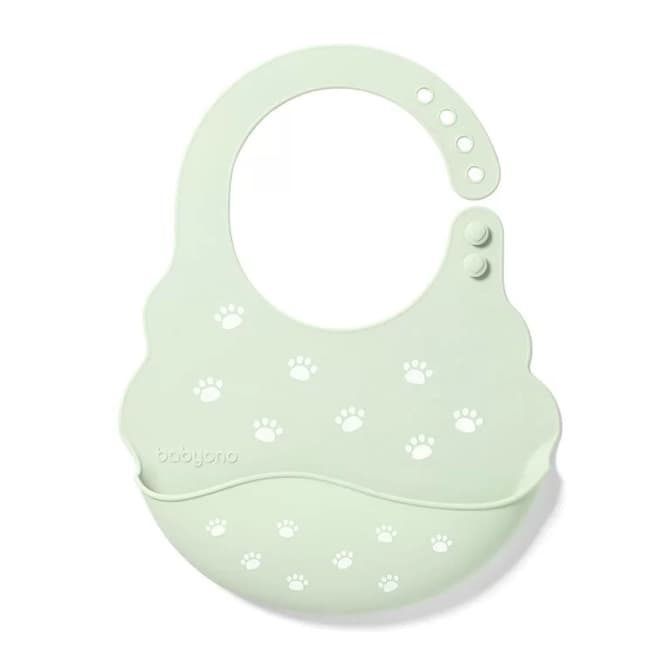 Babyono–008712 Silicone Bib with Adjustable Closure Footprint