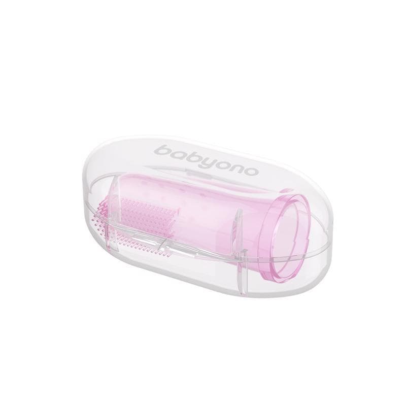 Babyono-088654 Finger First Teeth Toothbrush 0m+, 1pc Pink