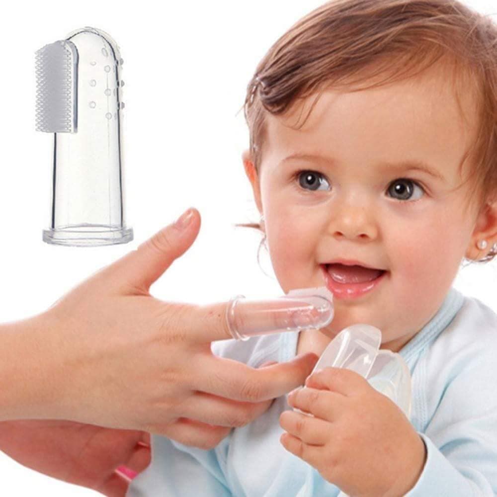 Babyono-088652 Finger First Teeth Toothbrush 0m+, 1pc Transparent