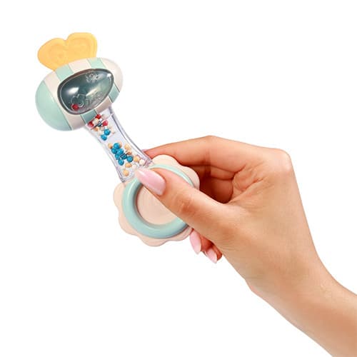 Babyono-109595 Rattle with Teether Blue