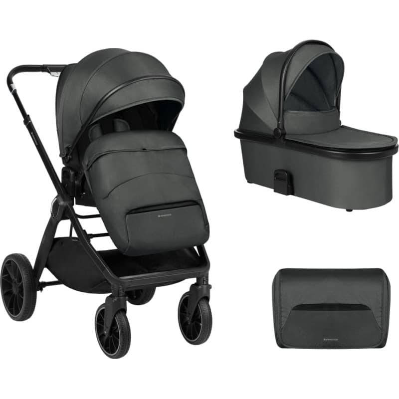 KikkaBoo®-109185 Stroller 2in1 with carrycot Tiffany Dark Grey 2024