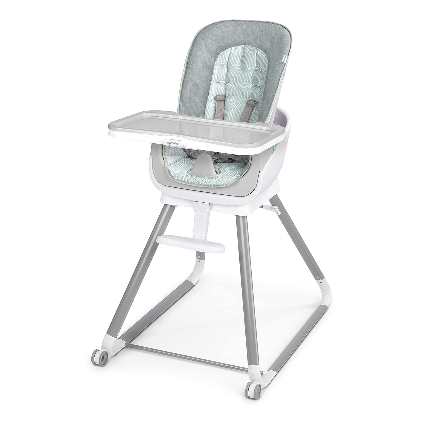 Ingenuity-108416 Beanstalk Baby to Big Kid 6-in-1 High Chair Converts from Soothing Infant Seat to Dining Booster Seat and more, Newborn to 5 Yrs - Ray