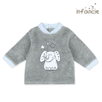 Infancie Winter Baby Set of Top & Pants Grey Elephant