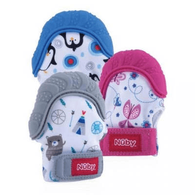 Nuby ,Happy Hand Teething Mitten 3m+ Assorted