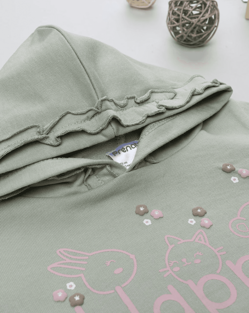 Prenatal ,Green "Happy" Girls' Jogging Set