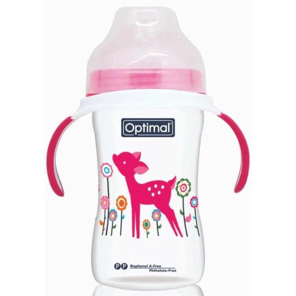 OPTIMAL OPB-0104 EXTRA WIDE NECK FEEDING BOTTLE WITH HANDLE 240ML