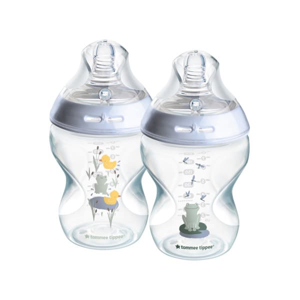 TOMMEE TIPPEE- 422521- CLOSER TO NATURE -DECORATIVE FEEDING BOTTLE 260ML(2PCS)