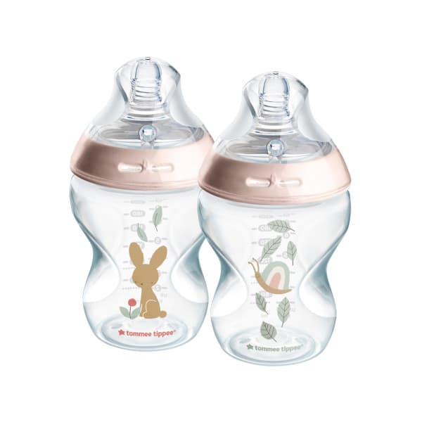 TommeeTippee- 422550- Closer To Nature -Decorative Feeding Bottle For Girls-260ML-0m+